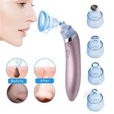 Aspirateur de Point Noirs, Extracteur de Comédons Nettoyant de Pores Rechargeable Appareil de Beauté du Visage Avec écran LED, 4 Sondes et 3 Modes (White-111W)